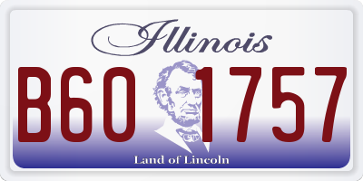 IL license plate B601757