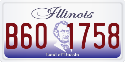 IL license plate B601758