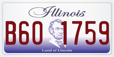 IL license plate B601759