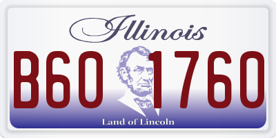IL license plate B601760