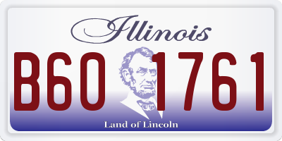 IL license plate B601761