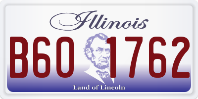 IL license plate B601762