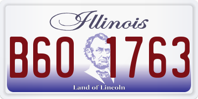 IL license plate B601763