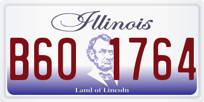 IL license plate B601764