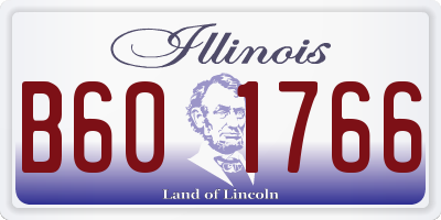 IL license plate B601766