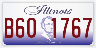 IL license plate B601767