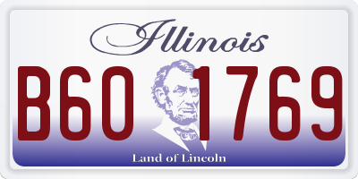 IL license plate B601769