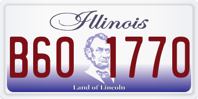 IL license plate B601770