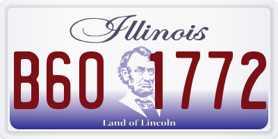 IL license plate B601772