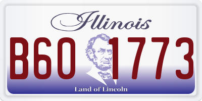 IL license plate B601773