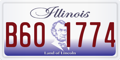 IL license plate B601774