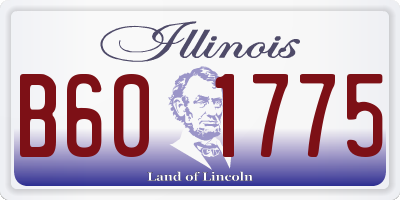 IL license plate B601775