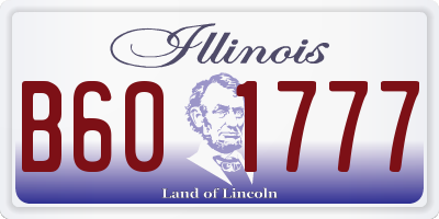 IL license plate B601777