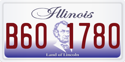 IL license plate B601780