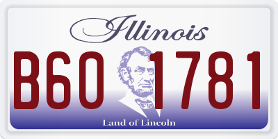 IL license plate B601781
