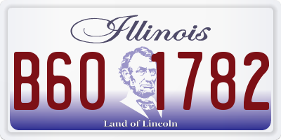 IL license plate B601782