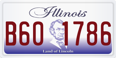 IL license plate B601786