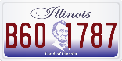 IL license plate B601787