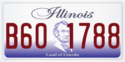 IL license plate B601788