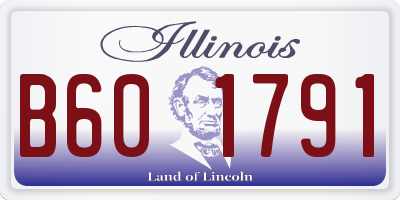 IL license plate B601791