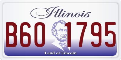 IL license plate B601795