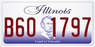 IL license plate B601797