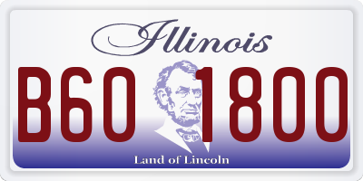 IL license plate B601800
