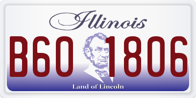 IL license plate B601806