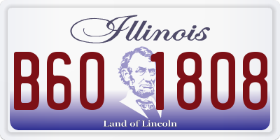 IL license plate B601808