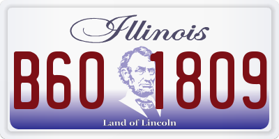 IL license plate B601809