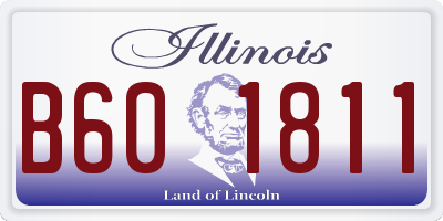 IL license plate B601811