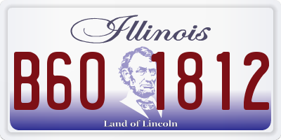 IL license plate B601812