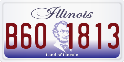 IL license plate B601813