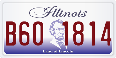 IL license plate B601814