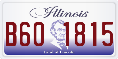 IL license plate B601815
