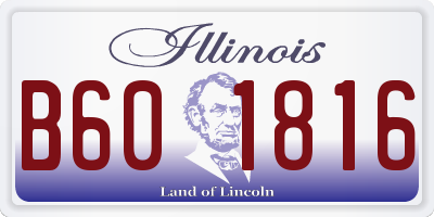 IL license plate B601816