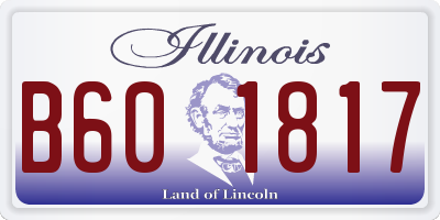 IL license plate B601817