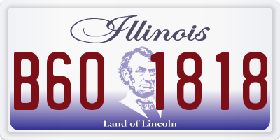 IL license plate B601818