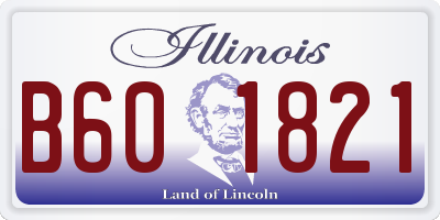IL license plate B601821