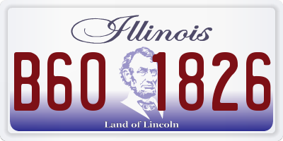 IL license plate B601826