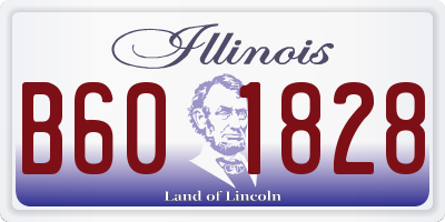 IL license plate B601828