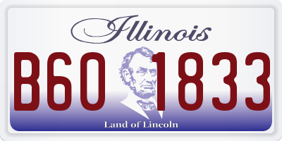 IL license plate B601833