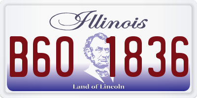 IL license plate B601836