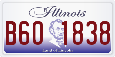 IL license plate B601838
