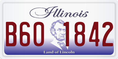 IL license plate B601842