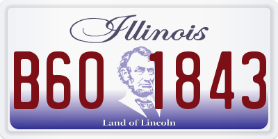 IL license plate B601843