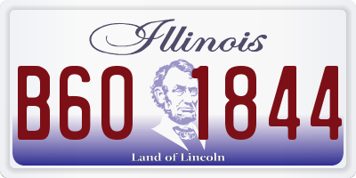 IL license plate B601844