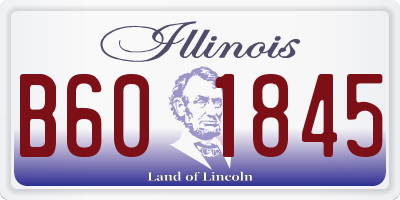 IL license plate B601845