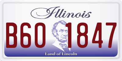 IL license plate B601847