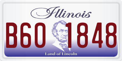 IL license plate B601848